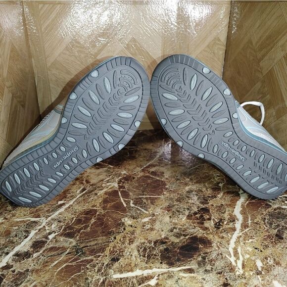 Skechers women's shape ups walking toning shoes sneakers silver size 9 - Picture 4 of 10